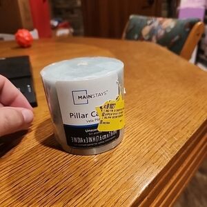 Mainstays Blue Pillar Candle ***unscented***